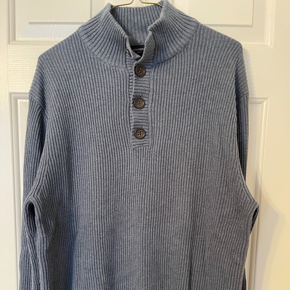 Banana Republic Button Up Turtleneck Sweater